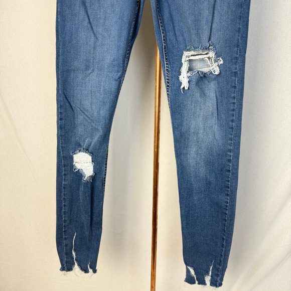 Free People Women's Size 29 Distressed High Rise Skinny Jeans Ripped - Picture 12 of 14